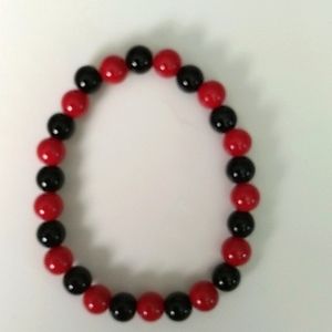 Black and Red stretch bracelet